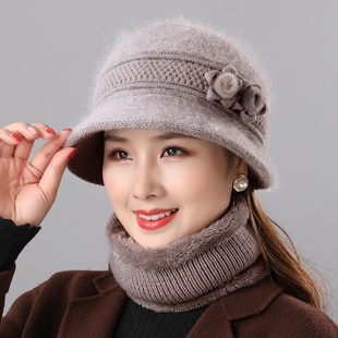 2026新款女士帽子冬季加厚中老年人保暖兔毛妈妈帽加绒送妈妈休闲