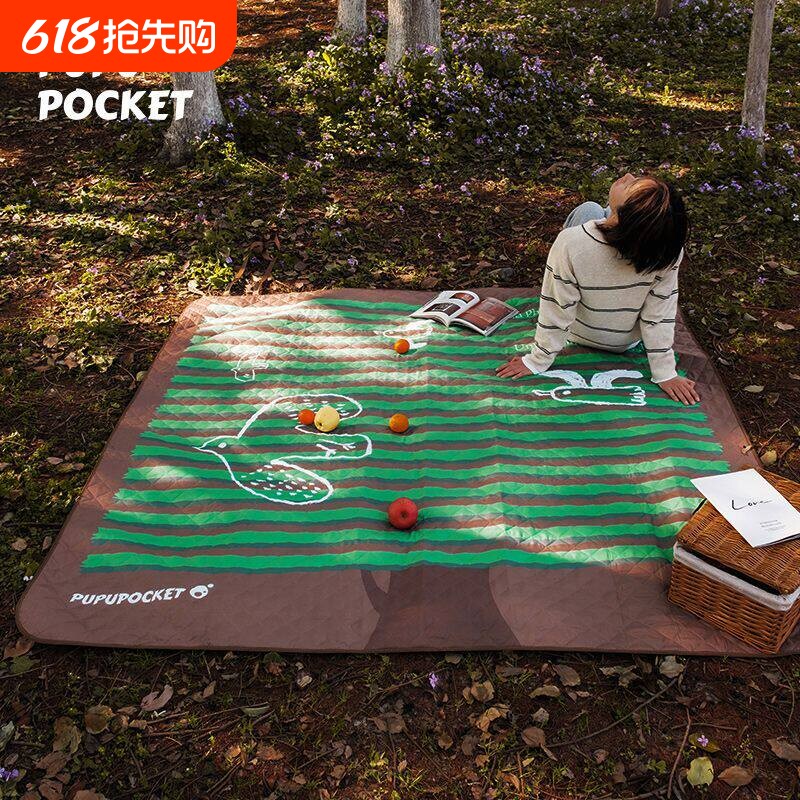 卡通设计野餐垫加厚防潮折叠户外便携垫子野外露营防水防潮地垫