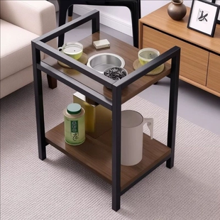 麻将茶几棋牌室专用茶水架麻将桌小边几置物架可移动茶水桌烟灰缸