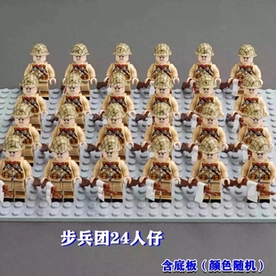 适用于乐搞积木二战八路军小人尼桑运兵卡车红军人仔拼装男孩玩具