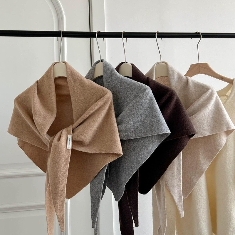 澳洲WOOL纯羊毛大三角巾韩版披肩女2025秋冬保暖气质优雅高级