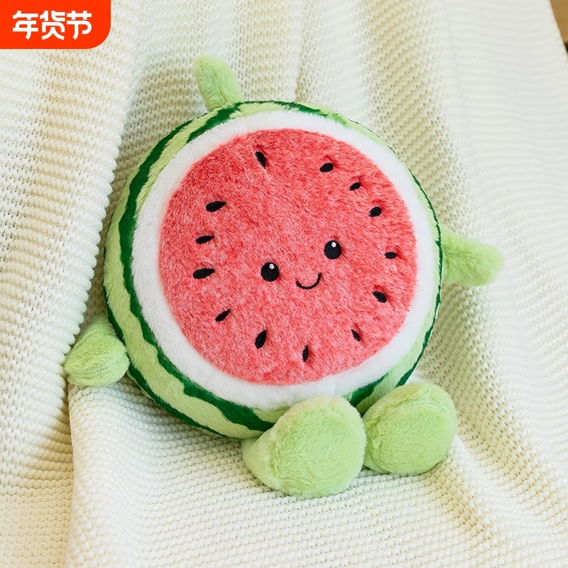 可爱西瓜公仔毛绒玩具安抚玩偶睡觉抱枕布娃娃儿童治愈礼物水果,玩具/童车/益智/积木/模型,毛绒/玩偶/公仔/布艺类玩具,淘宝优惠券,粉丝福利购,淘宝优惠卷