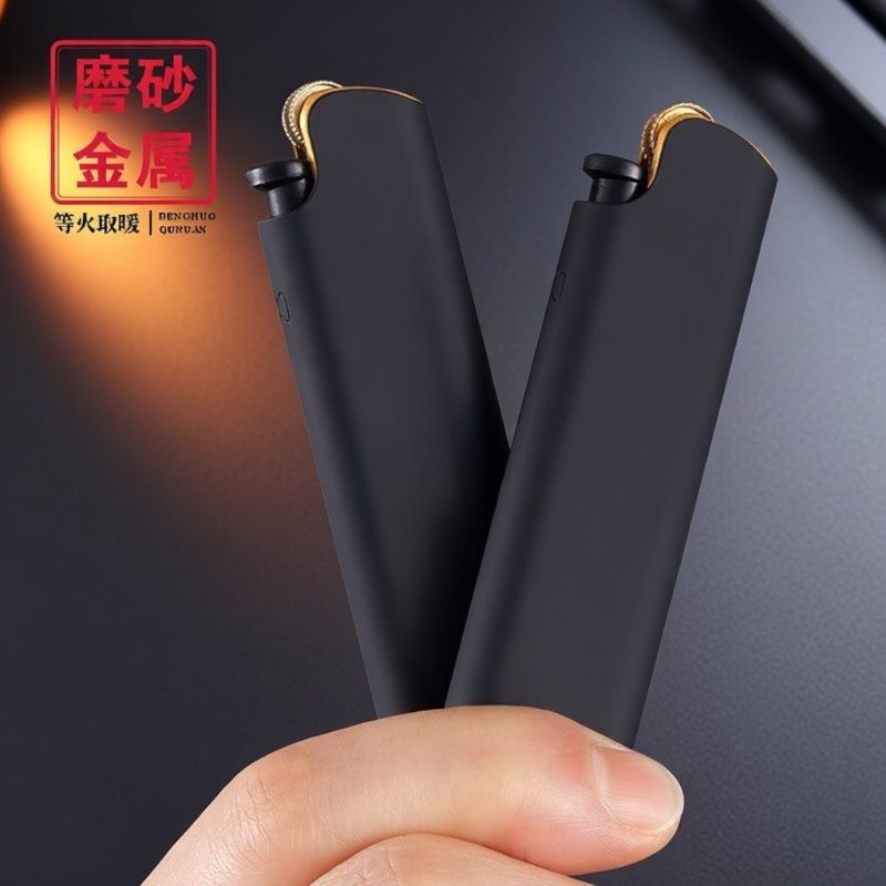 【超然】高端金属砂轮一次性打火机充气创意个性静音加厚防爆家用