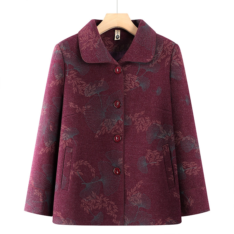 中老年妈妈秋冬外套奶奶上衣休闲