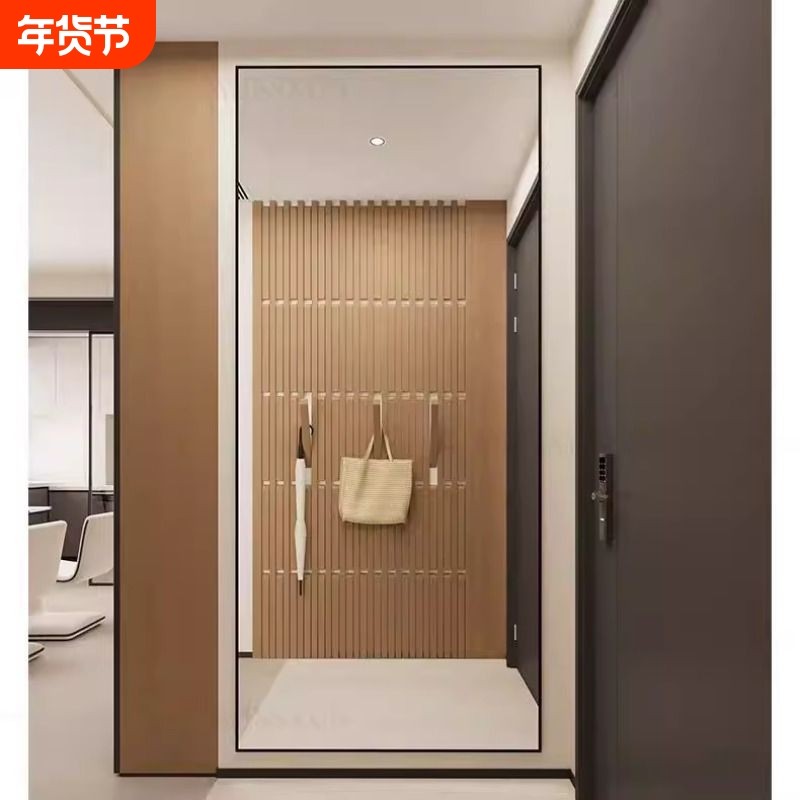 现代简约铝合金边框方形贴墙穿衣镜卧室壁挂式墙上艺术室内可挂,住宅家具,穿衣镜,淘宝优惠券,粉丝福利购,淘宝优惠卷