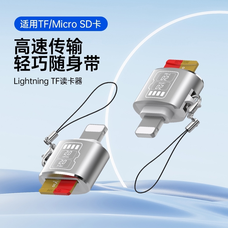 适用于苹果读卡器iPhone15Pro手机SD卡TF相机ccd内存卡OTG转换器typec转接头lightning高速读取传输多合一16