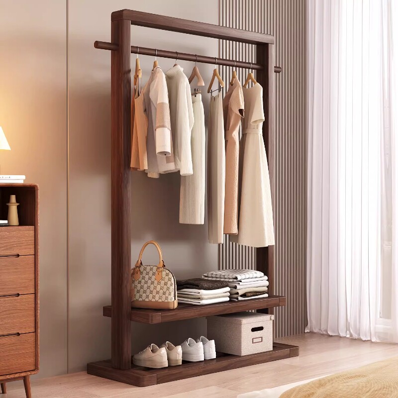 宿舍衣帽架衣架落地卧室家用老楠竹挂衣架简易晾衣架室内衣服架子