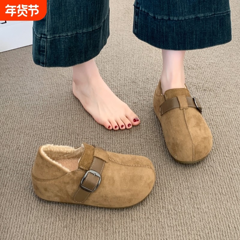 厚底内增高两穿勃肯鞋女款2025新款秋冬季加绒加厚保暖棉鞋子女鞋,女鞋,勃肯鞋/软木鞋,淘宝优惠券,粉丝福利购,淘宝优惠卷