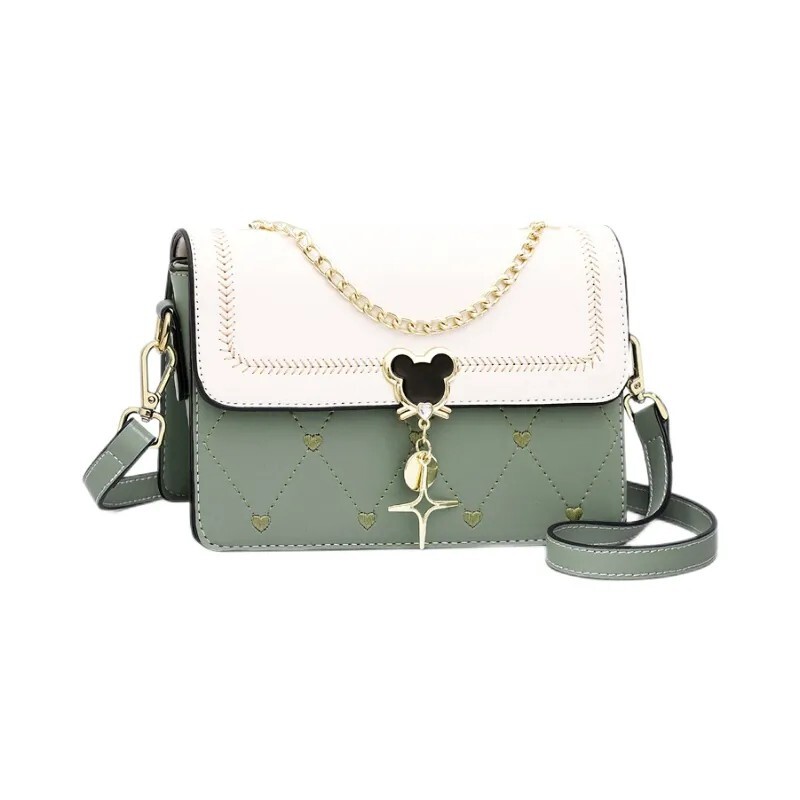 真皮包包女2026新款拼色女包高级感时尚斜挎包撞色简约单肩包