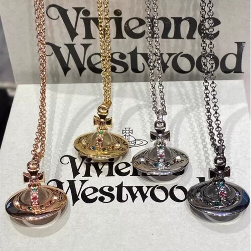 西太后土星项链立体星球毛衣链锁骨链冰川蓝玫瑰金七夕薄荷绿金色