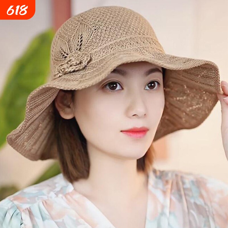 可折叠遮阳渔夫帽女夏季防紫外线