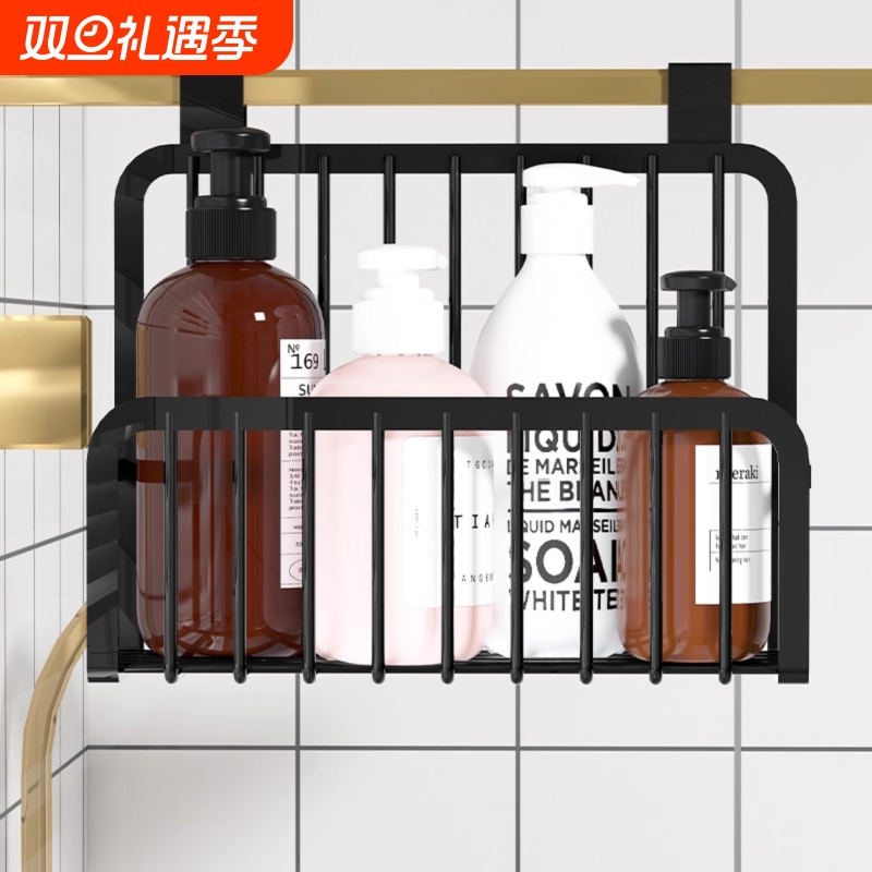 沐浴房挂架免打孔卫生间置物架冲凉房洗澡间挂钩收纳浴室悬挂挂篮