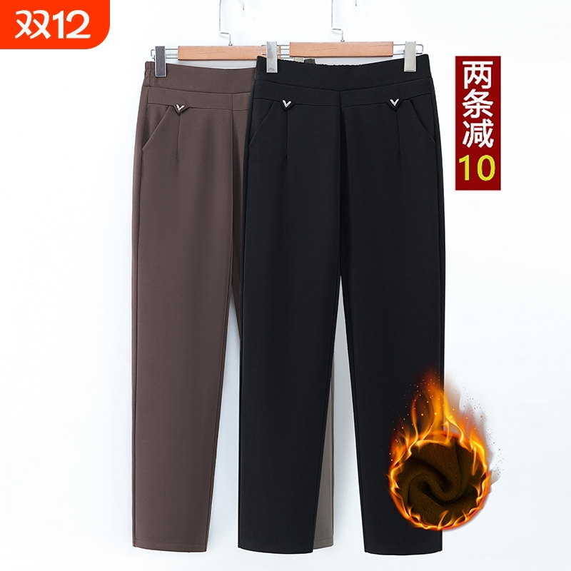 妈妈裤子春秋款高腰中老年人女裤