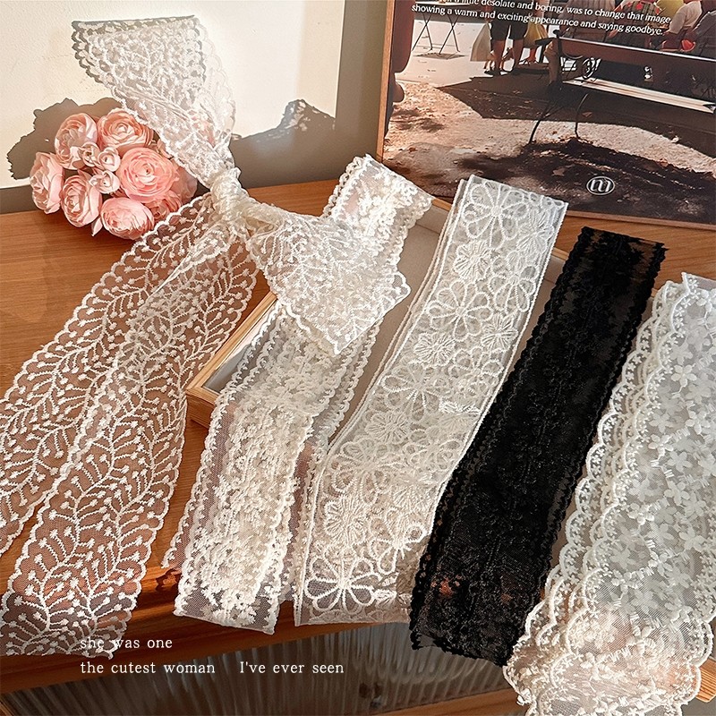 韩系ins白色蕾丝发带女2025新款绑发飘带丝巾百搭头巾腰带配饰品,饰品/流行首饰/时尚饰品新,发饰,淘宝优惠券,粉丝福利购,淘宝优惠卷