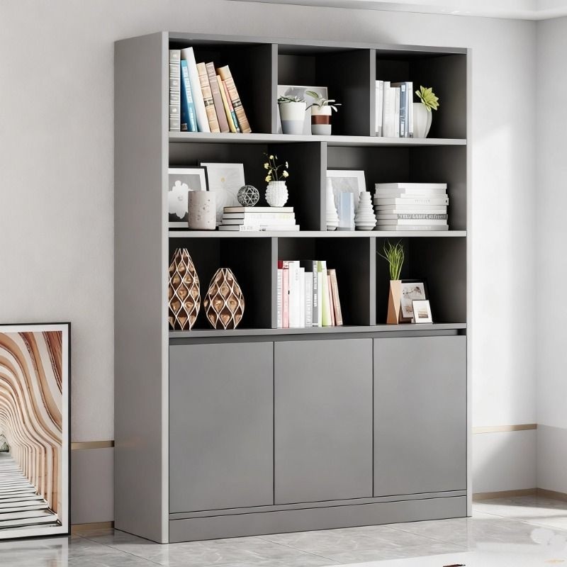 书架落地置物架客厅家用靠墙收纳柜子储物柜办公室文件柜简易书柜