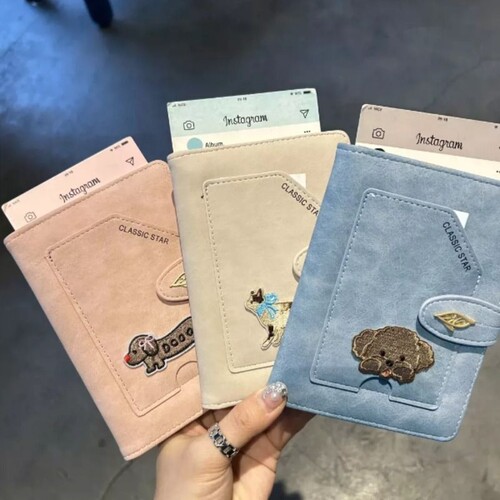 可爱小狗超薄多卡位证件包
