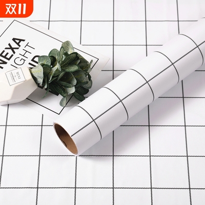 ins风格子墙纸防潮|超1000次加购