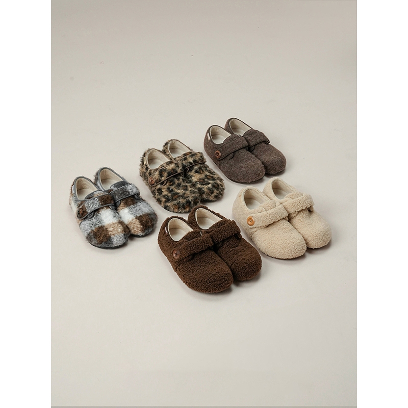 巨保暖羊羔毛毛鞋女冬2025新款加绒勃肯鞋毛绒乐福鞋内增高白色