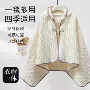 连帽月子披肩护肩保暖空气棉坎肩睡觉哺乳产后孕妇产妇女喂奶防风