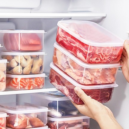 PP5食品级保鲜盒冰箱专用收纳盒冷冻冷藏肉类可微波加热大号容量