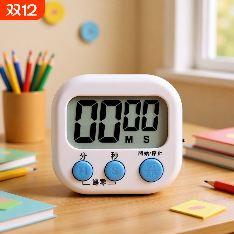 计时器小学生自律神器儿童学习专用定时开关厨房提醒器倒计时秒表