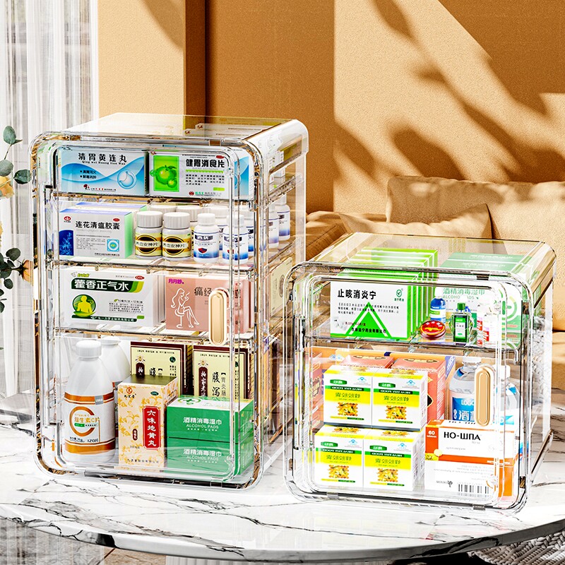 家用药箱医药箱药品药物分层大号置物架塑料收纳盒家庭装大容量