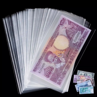 人民币收藏袋纸币纪念币保护袋100装钱的透明袋子龙钞硬币收纳盒