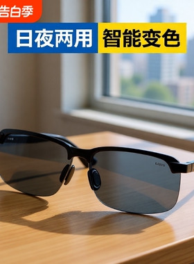 偏光眼镜墨镜太阳镜男钓鱼日夜两用开车专用变色驾驶感光高清晚上