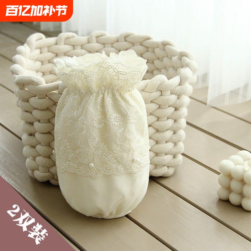 白色袖套短款蕾丝女韩版羽绒服护袖防污袖头办公室成人秋冬季套袖