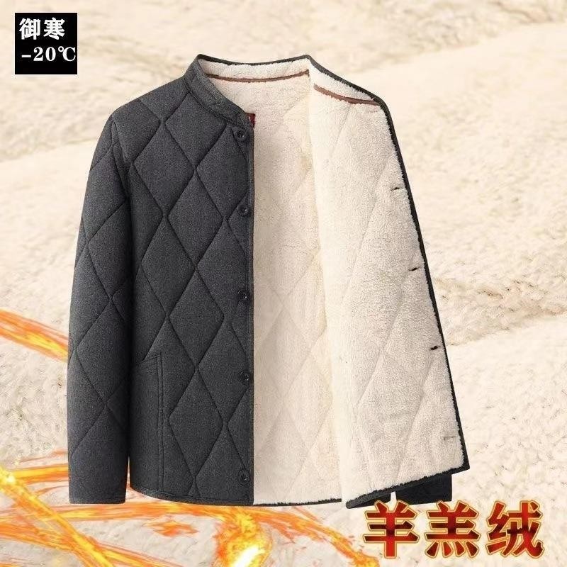 中老年人男士驼绒棉袄外穿冬季加厚棉服爸爸加绒保暖内衣棉衣套装,男装,中老年上装,淘宝优惠券,粉丝福利购,淘宝优惠卷