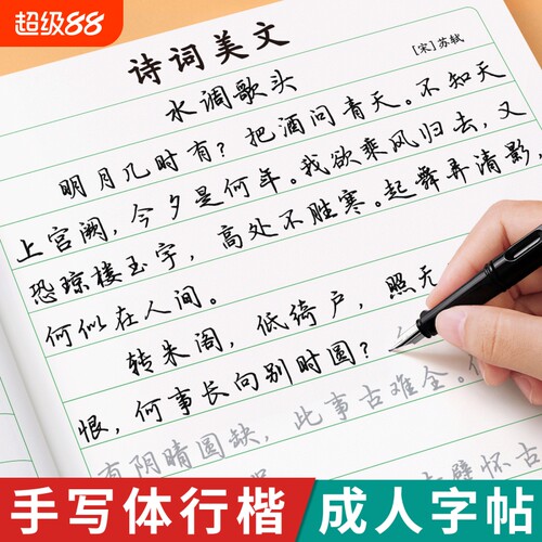 行楷字帖成人练字成年速成套装