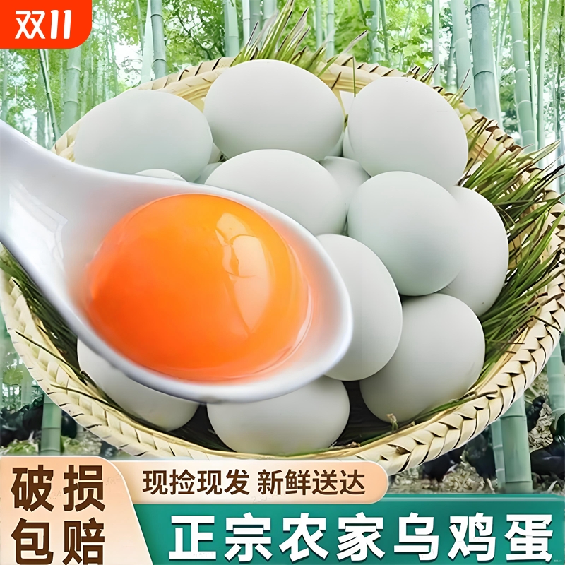 新鲜绿壳鸡蛋农家散养乌鸡蛋月子蛋宝宝辅食鲜鸡蛋营养早餐土鸡蛋