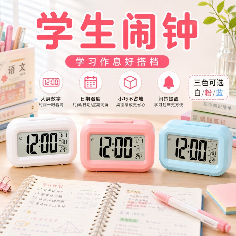 电子闹钟学生专用闹铃起床神器图片
