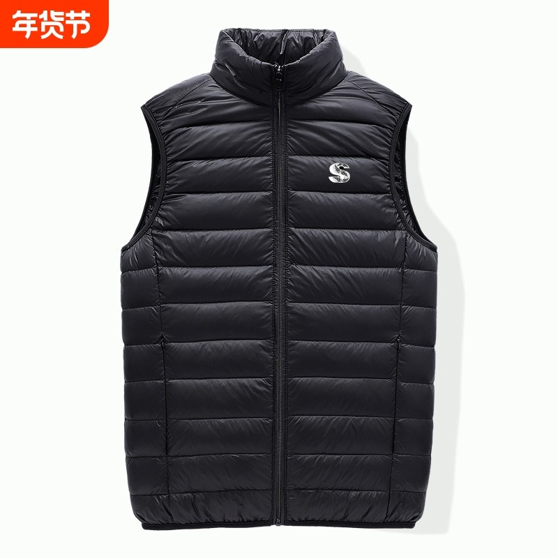 羽绒马甲轻薄款秋冬男装马夹立领潮大码休闲外套保暖背心运动百搭