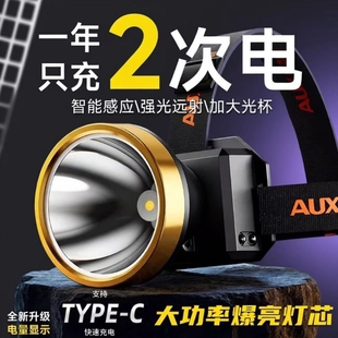 对标公牛超长续航头戴式强光头灯2026新款超亮照明灯钓鱼户外专用