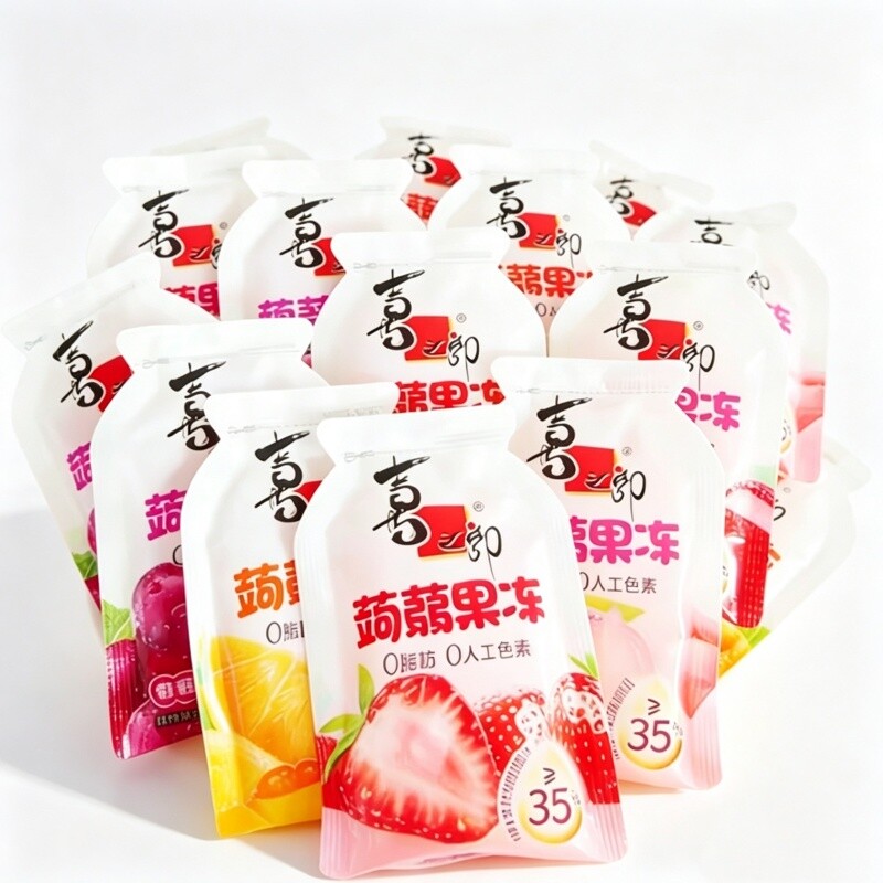 喜之郎蒟蒻果冻爽水果果汁可吸果冻休闲儿童零食大礼包开学礼物图片