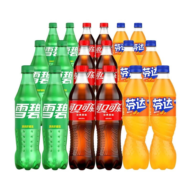 可口可乐可乐雪碧芬达500ml碳酸饮料批发囤货畅饮瓶装汽水经典