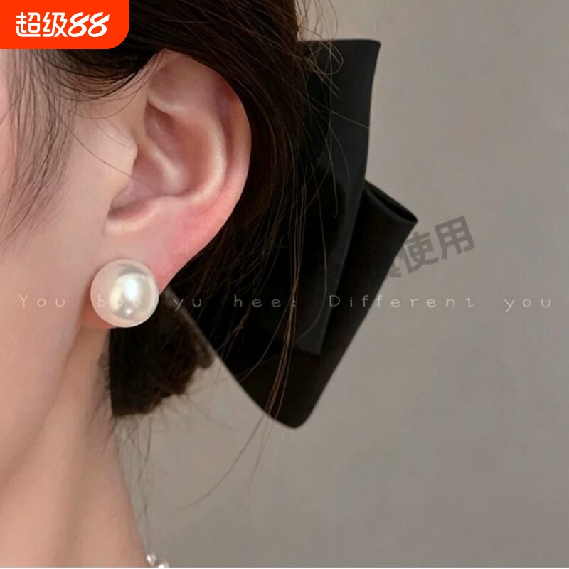 义梦珍珠耳钉女款2024新款爆款轻奢大耳环高级感耳饰时尚大耳钉图片