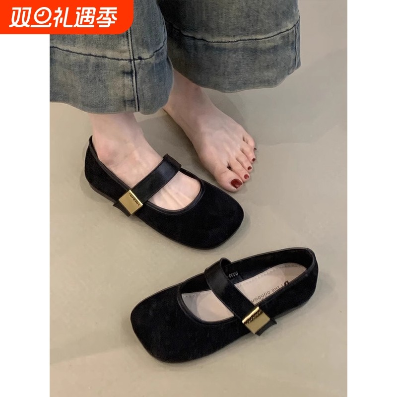 法式平底浅口玛丽珍单鞋女2025新款夏季韩版芭蕾温柔晚晚鞋豆豆鞋