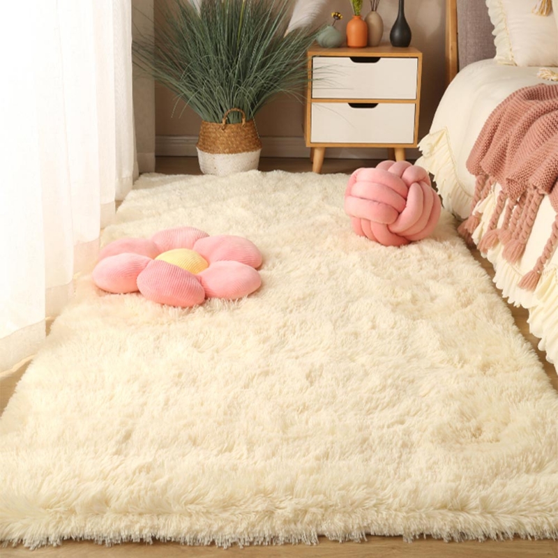 地毯卧室床边毯全铺奶油风少女毛绒ins风加厚房间地垫客厅阳台