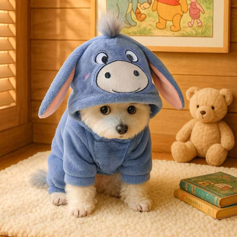 PETCIRCLE宠物狗衣服秋冬加绒保暖狗狗变身装集圣诞卫衣狮子熊猫