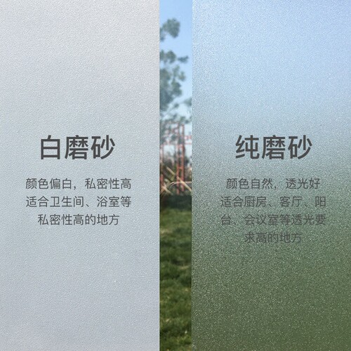 窗户磨砂玻璃贴纸透光不透明卫生间防窥贴膜窗花纸防走光静电遮光