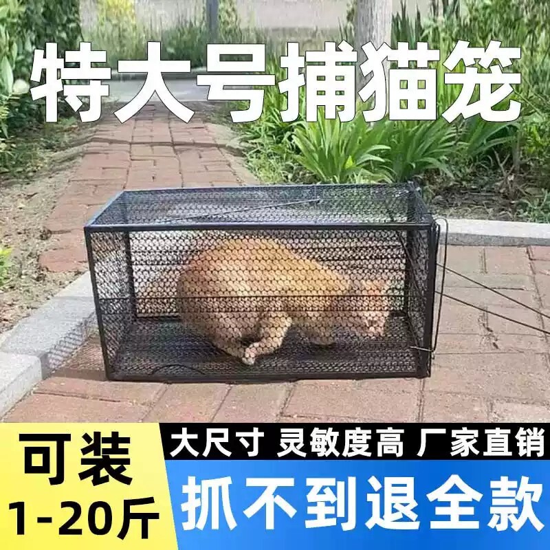 捕猫笼全自动抓猫神器大号扑捉野猫笼子流浪猫逮猫笼捉猫神器强力