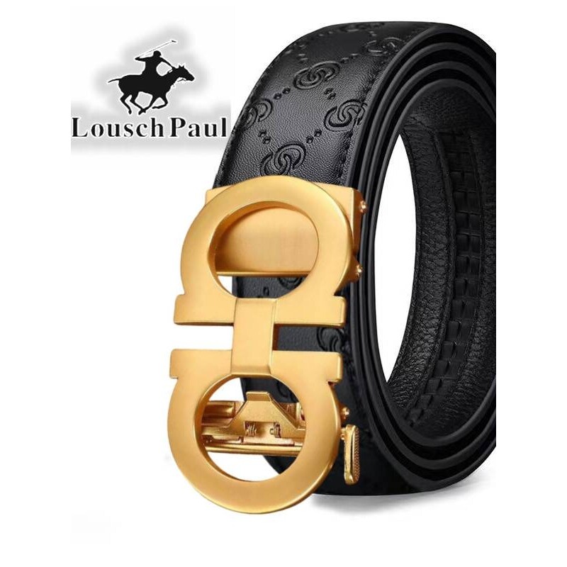 爱马男仕男士真皮头层自动扣字母皮带时尚高端奢侈西装裤腰带潮商