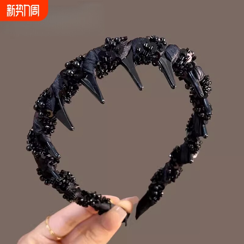 巴黎发箍高颅顶女款头箍高级感时尚洋气发卡2026新款头饰防滑水钻