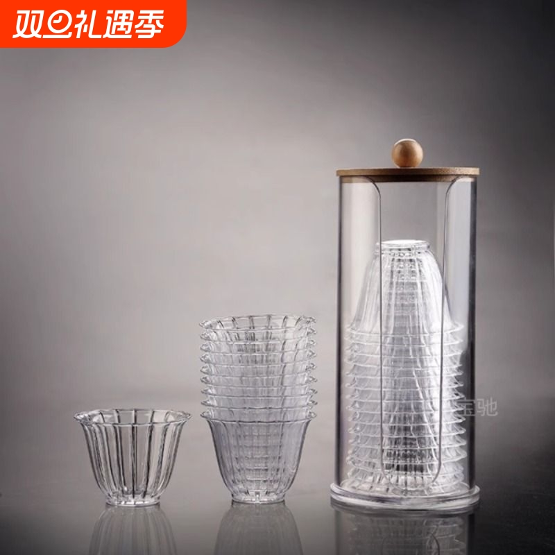 一次性茶杯功夫品茗杯子家用商用待客茶水杯加厚加硬航空杯喝茶杯