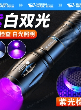 照玉石专用紫光灯验钞灯395紫外线手电筒可充电大功率超强鉴定灯