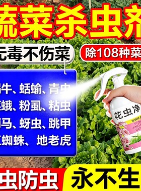 蔬菜专用杀虫喷剂无毒菜园除虫跳甲蜗牛青虫蚜虫农用百虫清喷剂