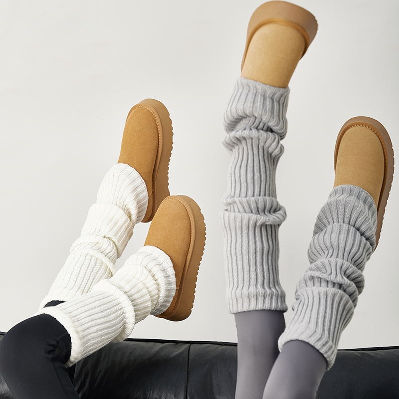 袜套堆堆袜子女秋冬季加厚保暖小腿袜棉袜冬配雪地靴羊毛长袜加长