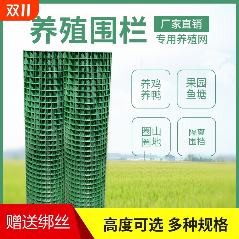 栏杆户外绿网铁网格网拦鸡网